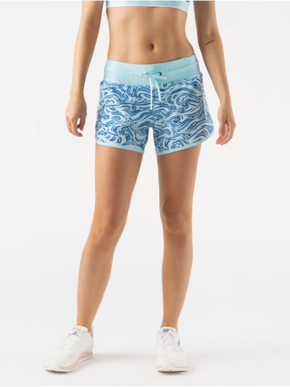 Rabbit Surf N' Turf 4” Waterspout Wave Lined Swim Running Shorts size xsmall